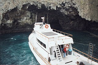 surreal turquoise water and volcanic rock